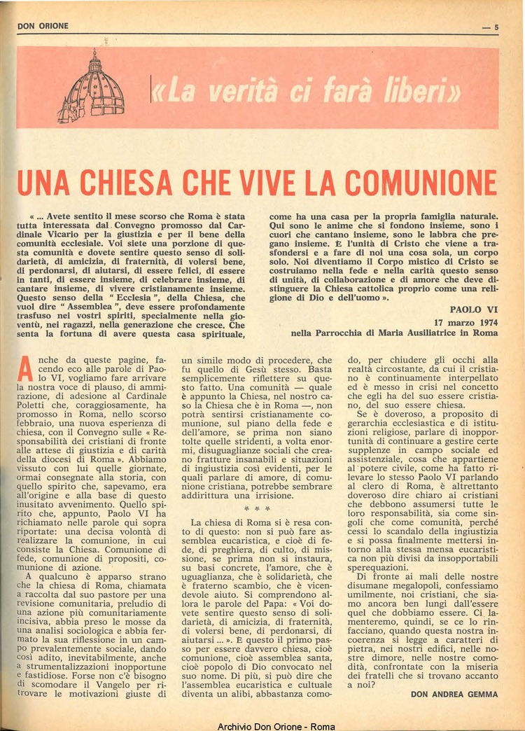 Don Orione, 69, 07, 01-05-1974, pagina 5