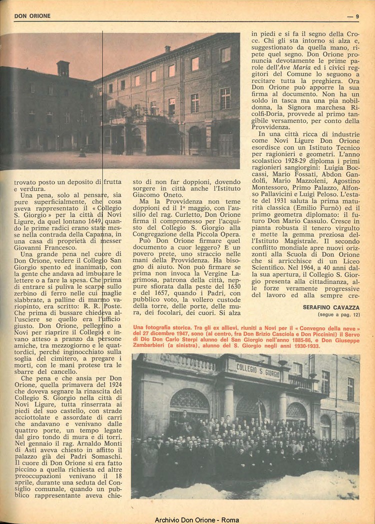 Don Orione, 69, 07, 01-05-1974, pagina 9