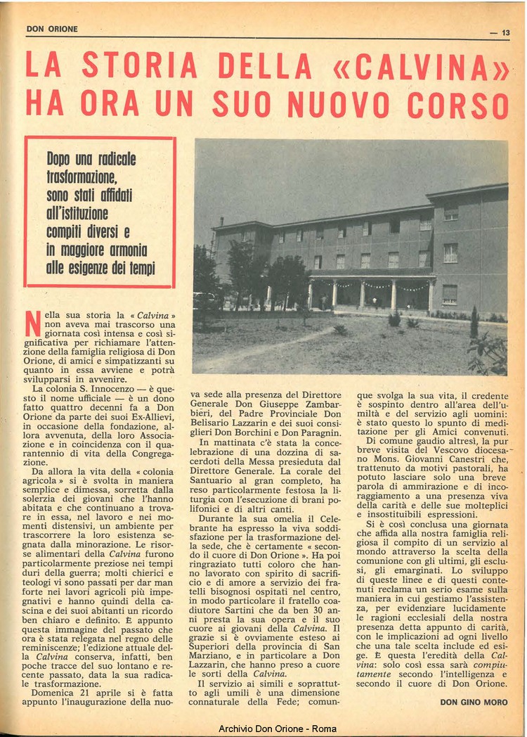 Don Orione, 69, 09, 01-06-1974, pagina 13