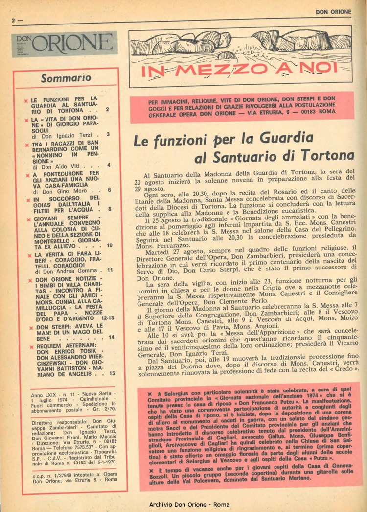 Don Orione, 69, 11, 01-07-1974, pagina 2