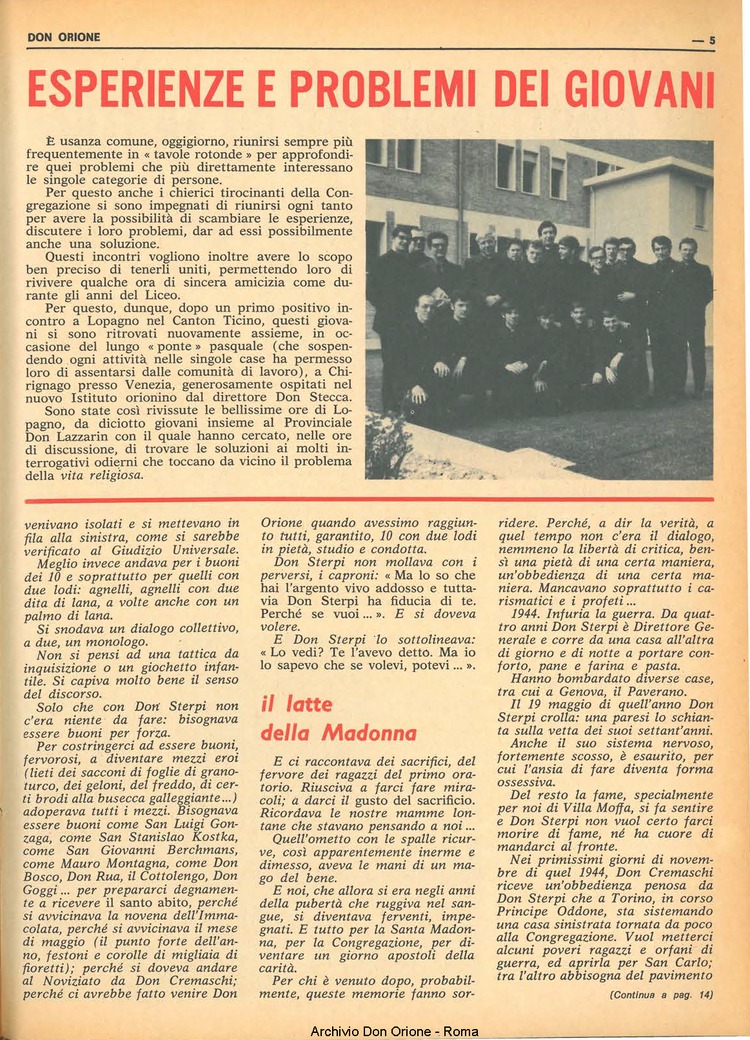 Don Orione, 69, 11, 01-07-1974, pagina 5