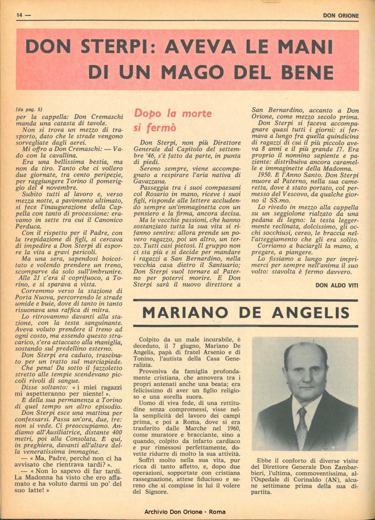 Don Orione, 69, 11, 01-07-1974, pagina 14
