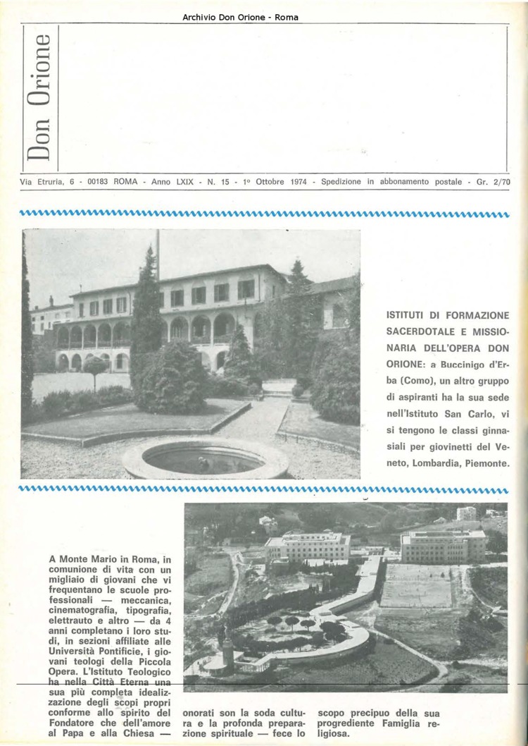 Don Orione, 69, 15, 01-10-1974, pagina 16