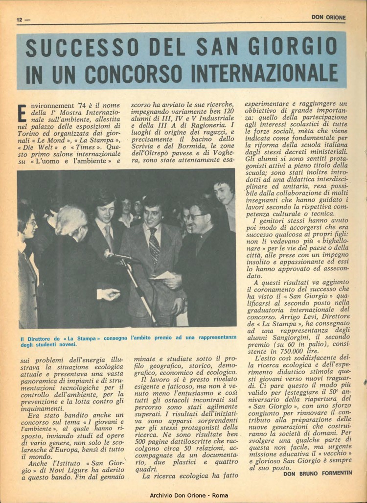 Don Orione, 69, 19, 01-12-1974, pagina 12