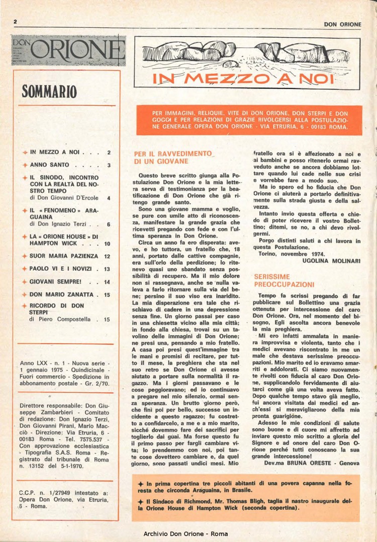 Don Orione, 70, 01, 01-01-1975, pagina 2