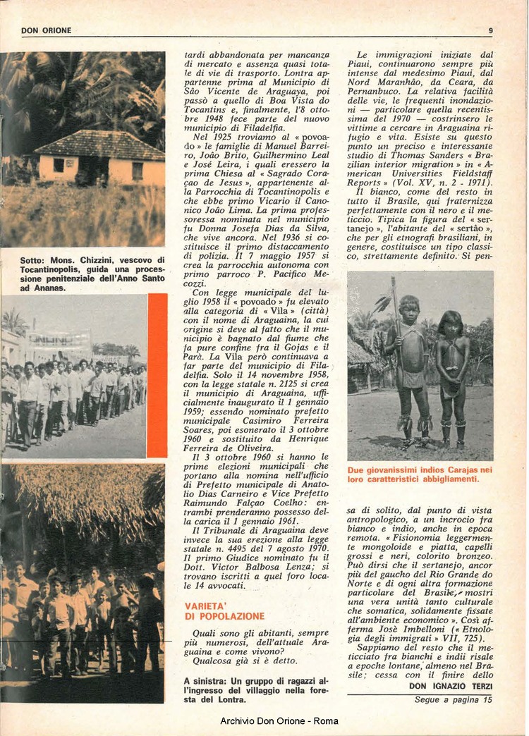 Don Orione, 70, 01, 01-01-1975, pagina 9