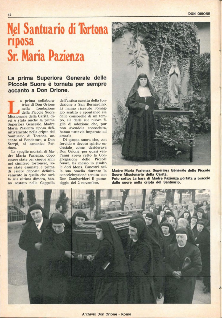 Don Orione, 70, 01, 01-01-1975, pagina 12