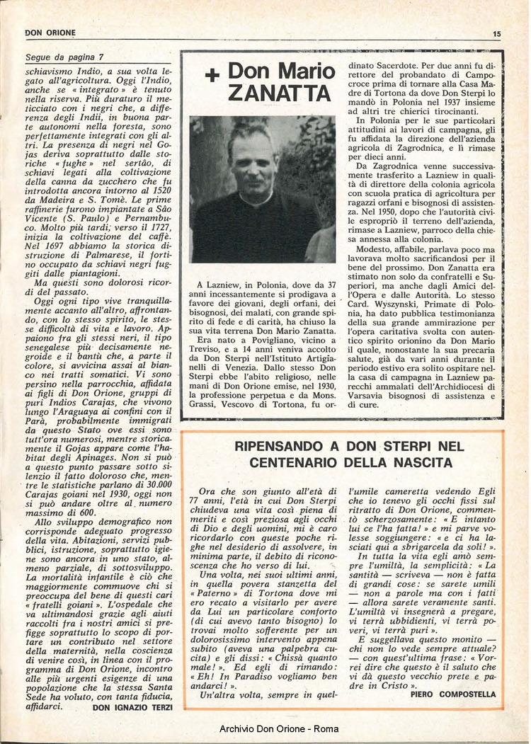 Don Orione, 70, 01, 01-01-1975, pagina 15