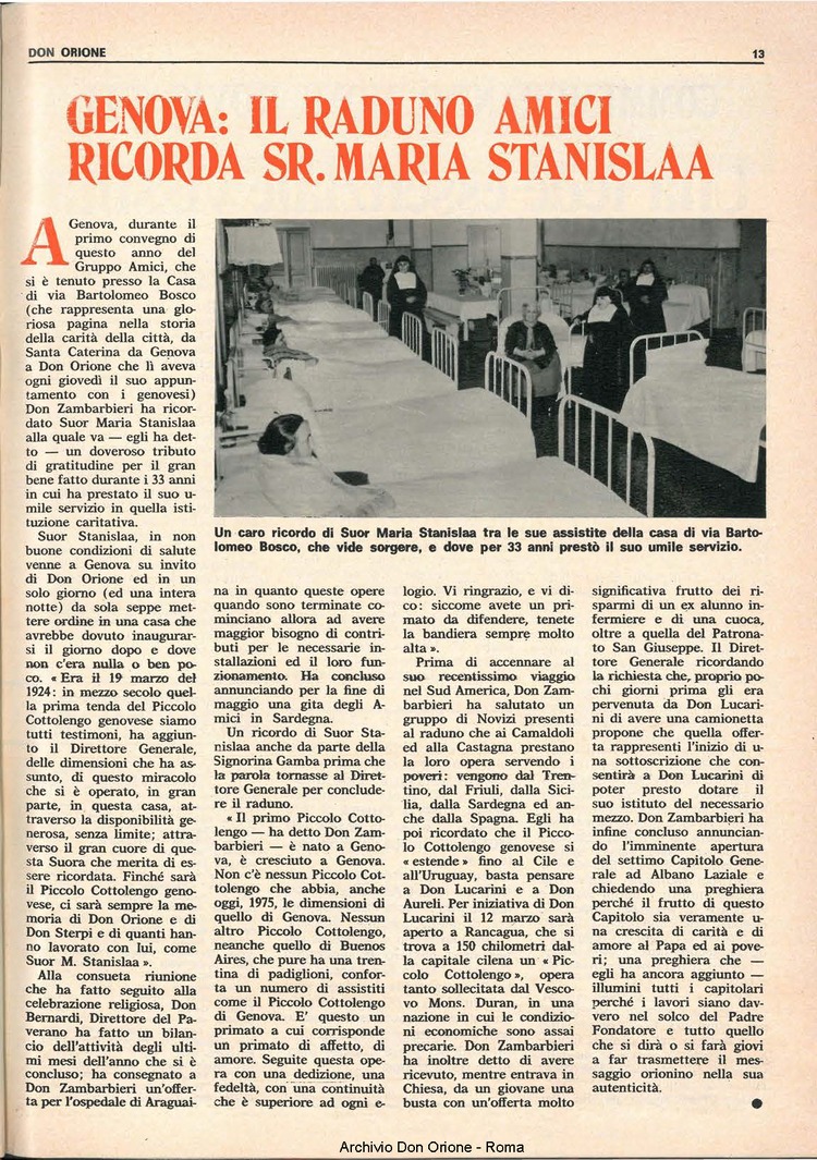 Don Orione, 70, 03, 01-03-1975, pagina 13