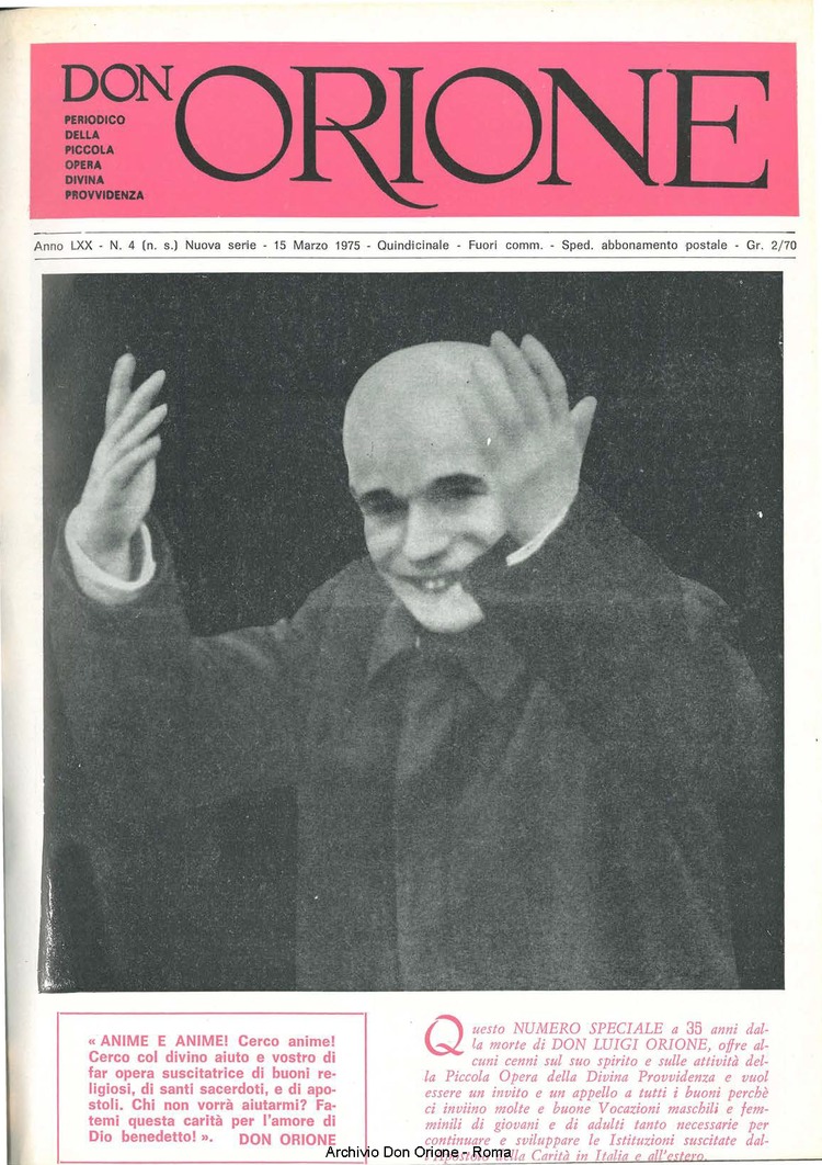 Don Orione, 70, 04, 15-03-1975, pagina 1