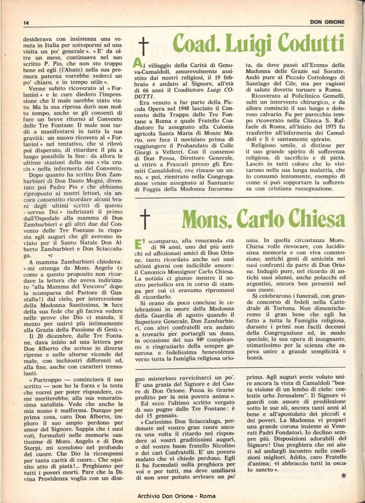 Don Orione, 70, 04a, 01-04-1975, pagina 14