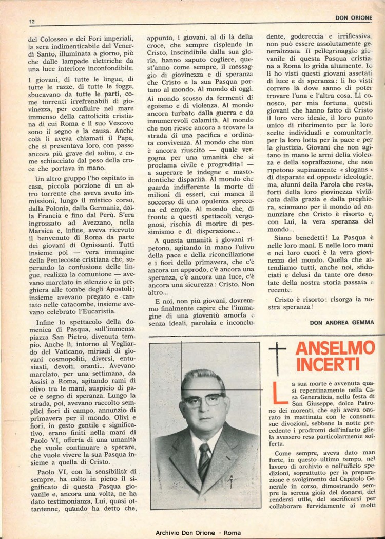 Don Orione, 70, 07, 01-05-1975, pagina 12
