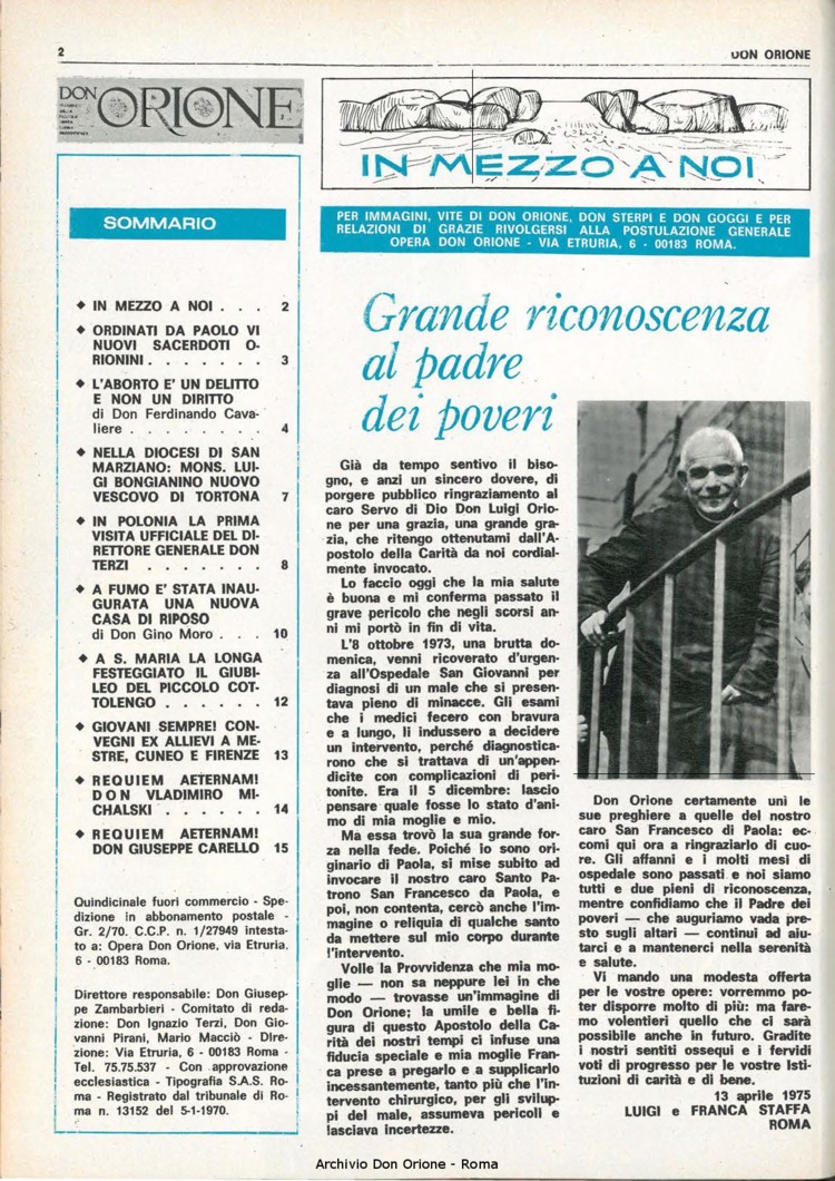 Don Orione, 70, 12, 15-09-1975, pagina 2