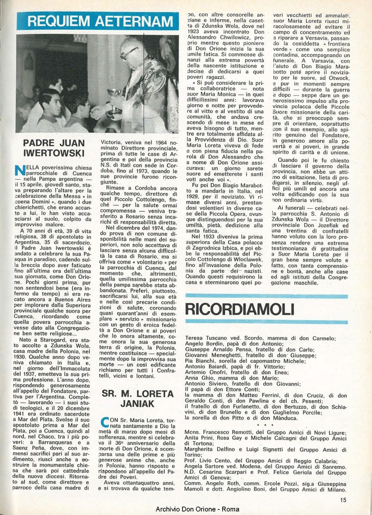 Don Orione, 71, 09, 15-06-1976, pagina 15
