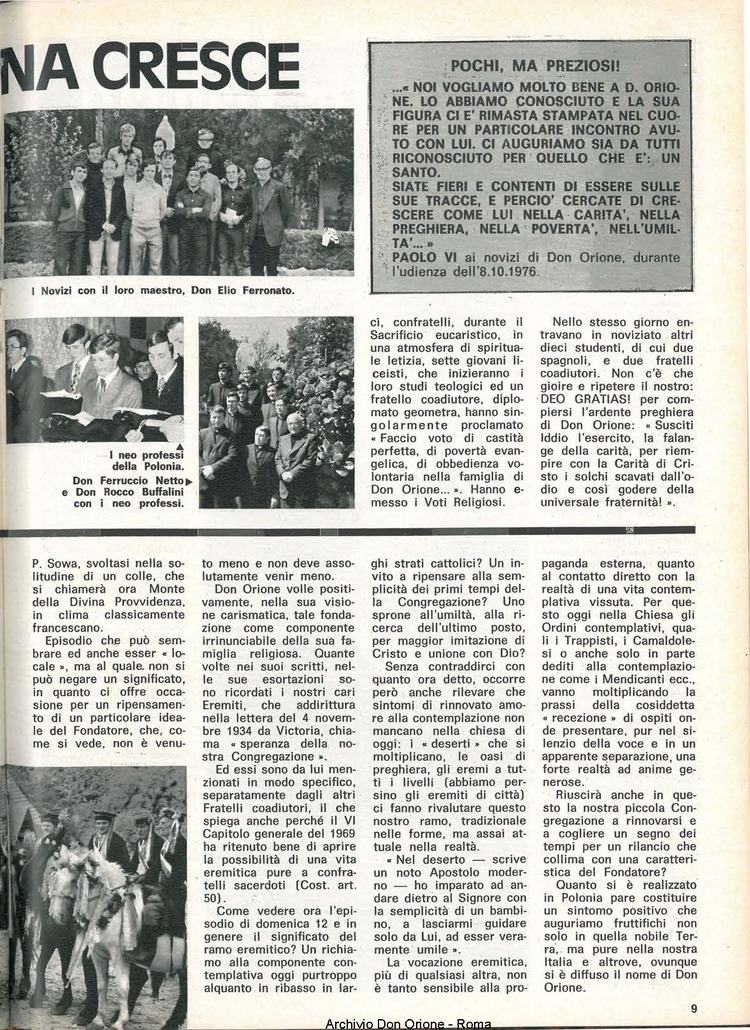 Don Orione, 71, 16, 15-11-1976, pagina 9