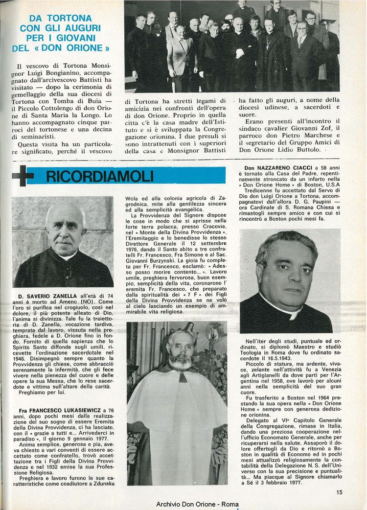Don Orione, 72, 05, 15-03-1977, pagina 15