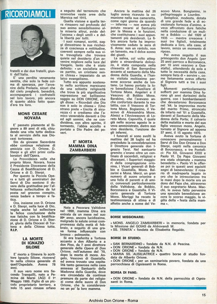 Don Orione, 73, 15, 01-09-1978, pagina 15