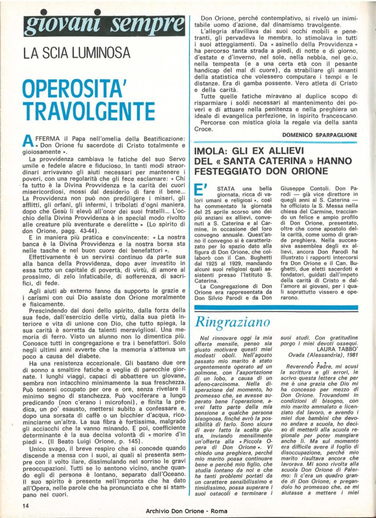 Don Orione, 76, 07, 01-09-1981, pagina 14