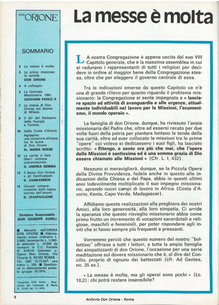 Don Orione, 76, 08, 01-10-1981, pagina 2