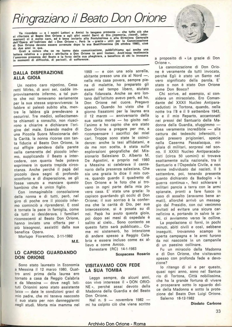 Don Orione, 78, 03, 01-03-1983, pagina 33