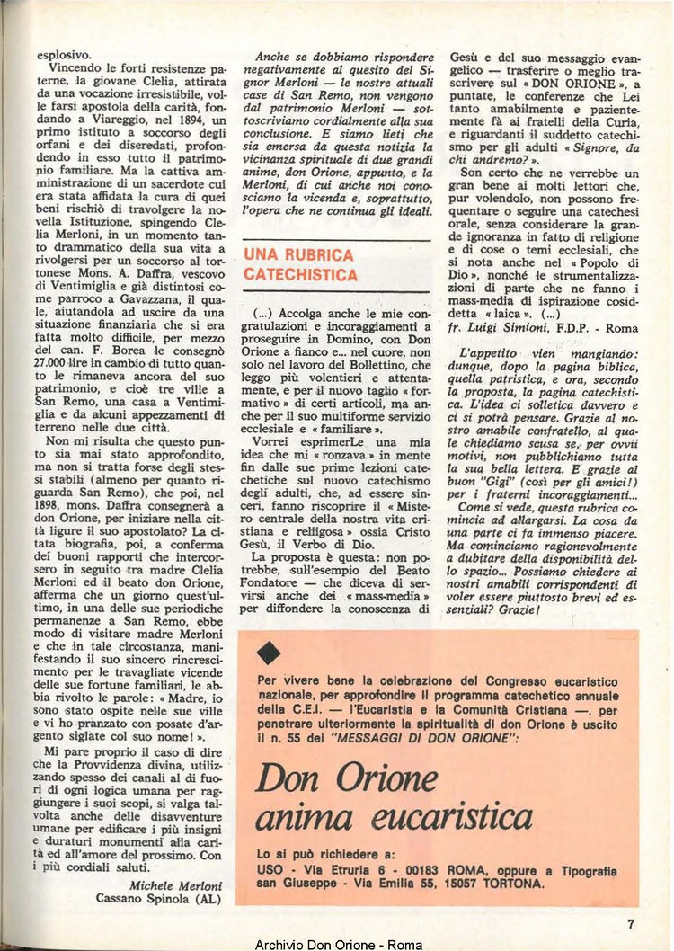 Don Orione, 78, 05, 01-05-1983, pagina 7