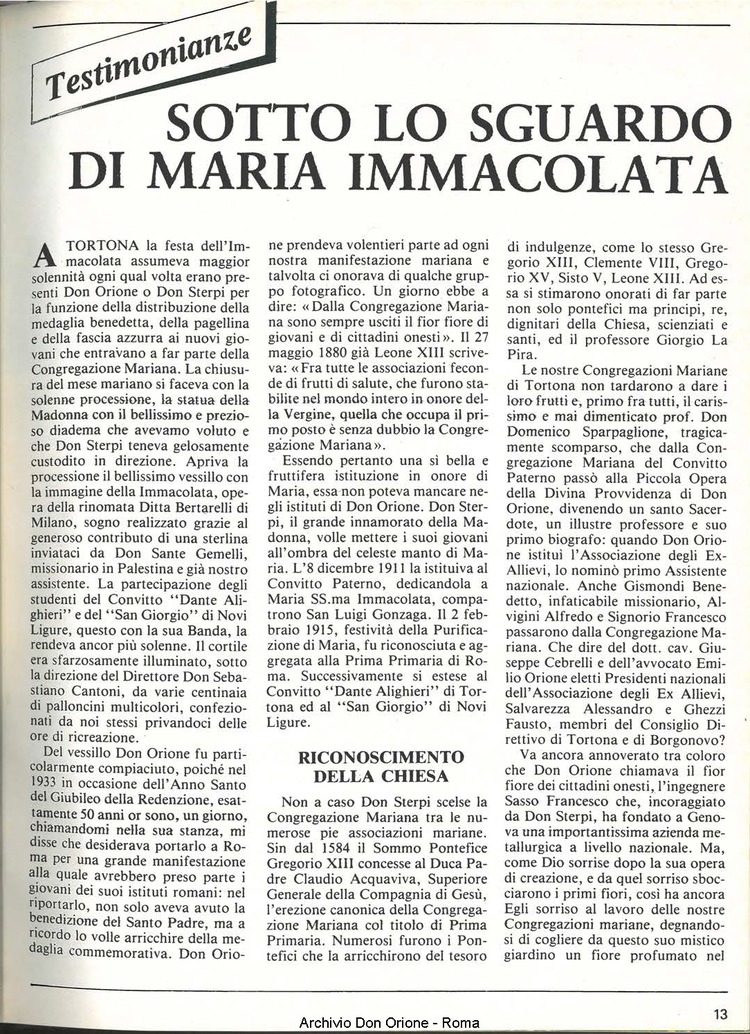 Don Orione, 79, 03, 01-03-1984, pagina 13