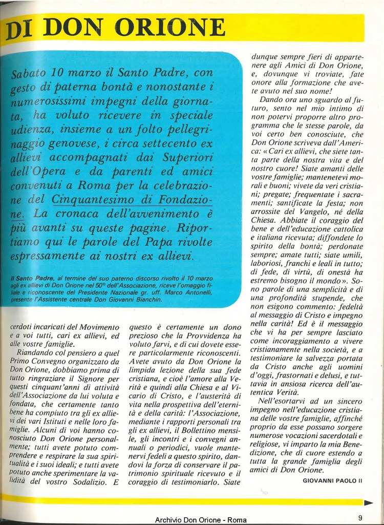 Don Orione, 79, 05, 01-05-1984, pagina 9