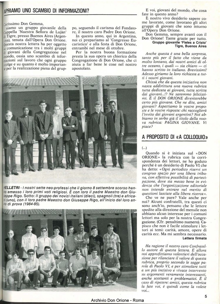 Don Orione, 79, 09, 01-11-1984, pagina 5