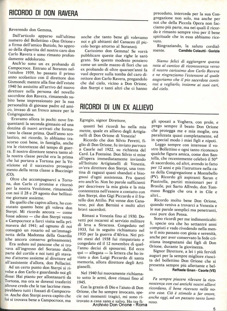Don Orione, 79, 10, 01-12-1984, pagina 5