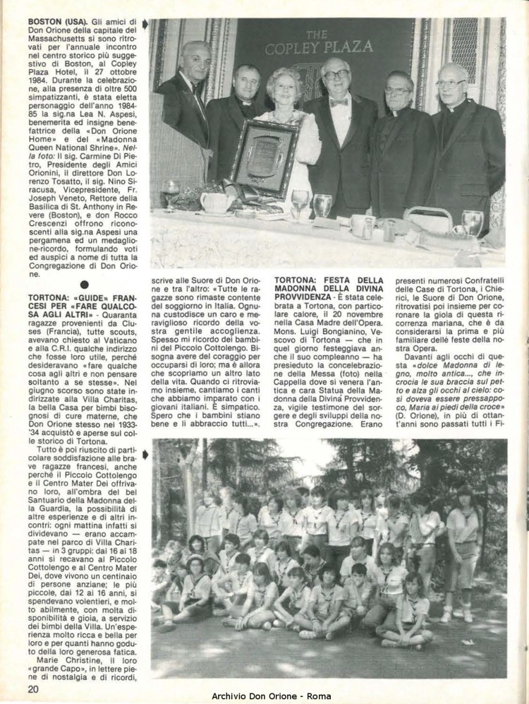 Don Orione, 80, 01, 01-01-1985, pagina 20