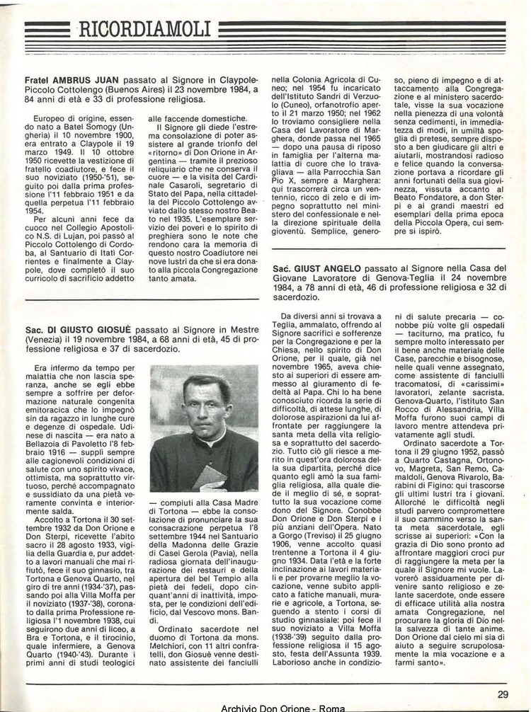 Don Orione, 80, 01, 01-01-1985, pagina 29