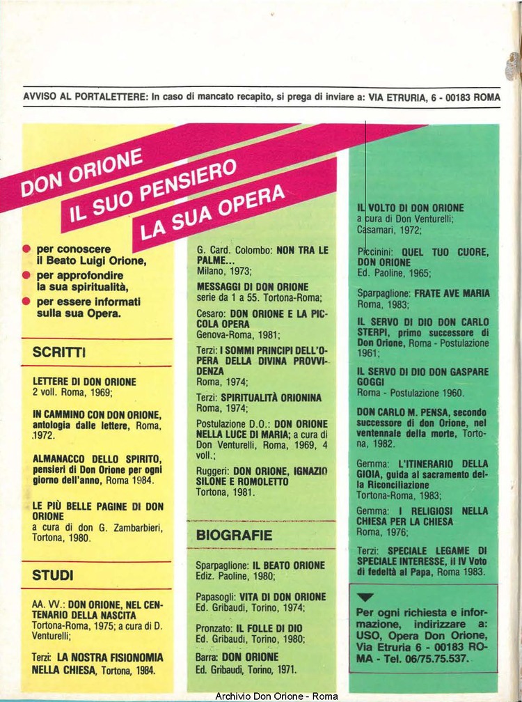 Don Orione, 80, 01, 01-01-1985, pagina 32