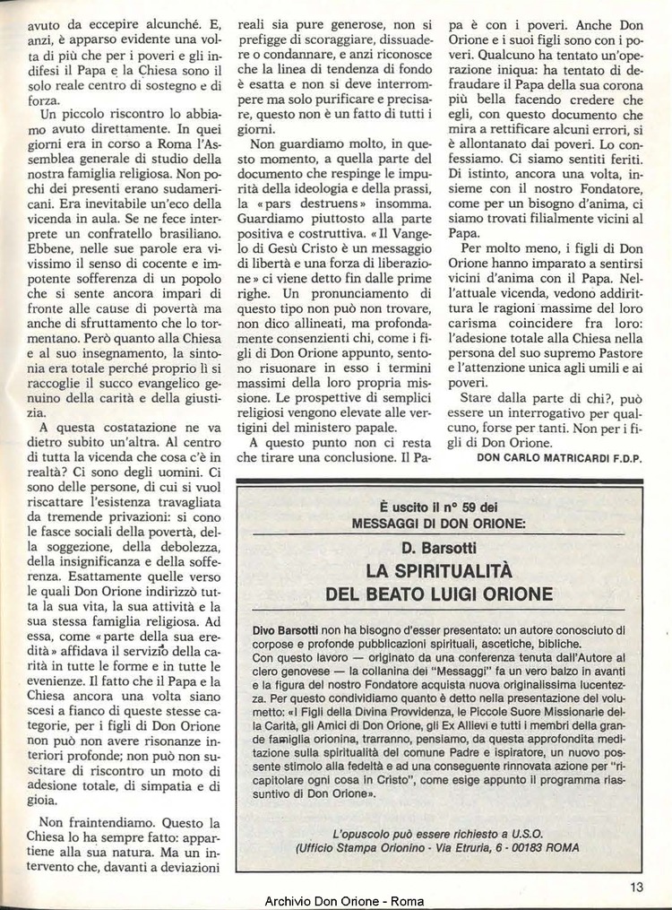 Don Orione, 80, 02, 01-02-1985, pagina 13