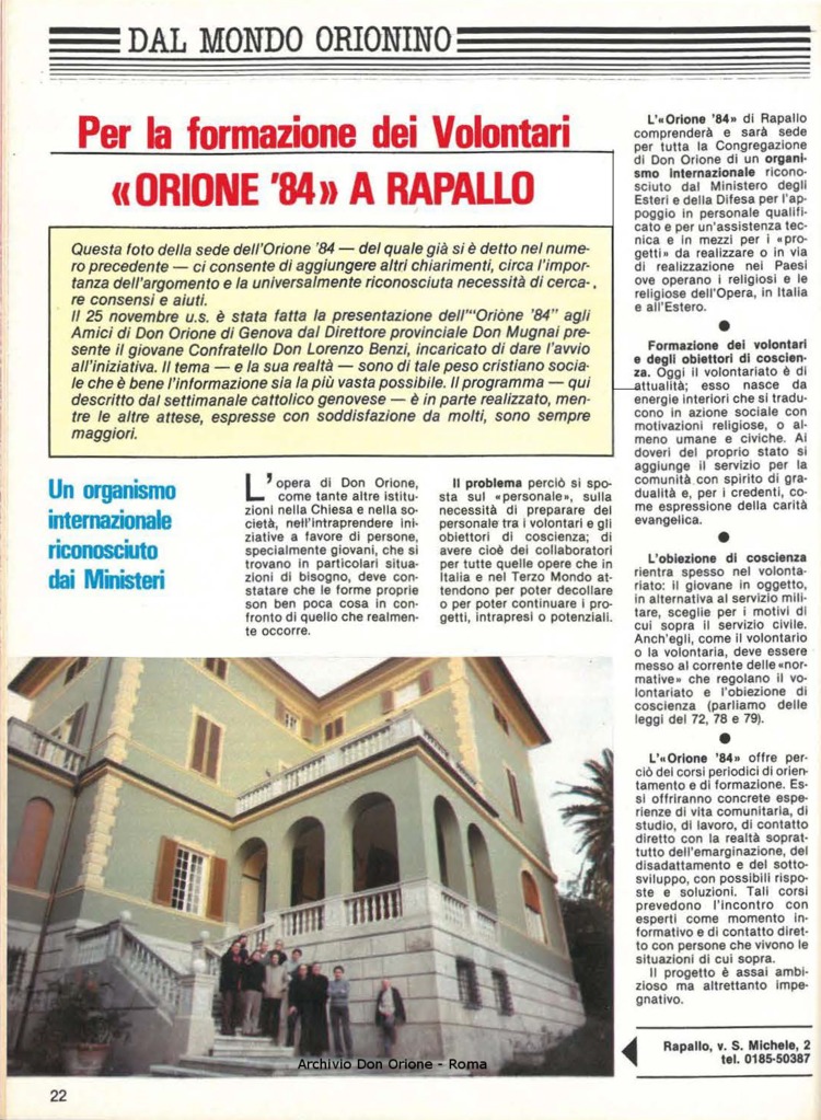 Don Orione, 80, 02, 01-02-1985, pagina 22