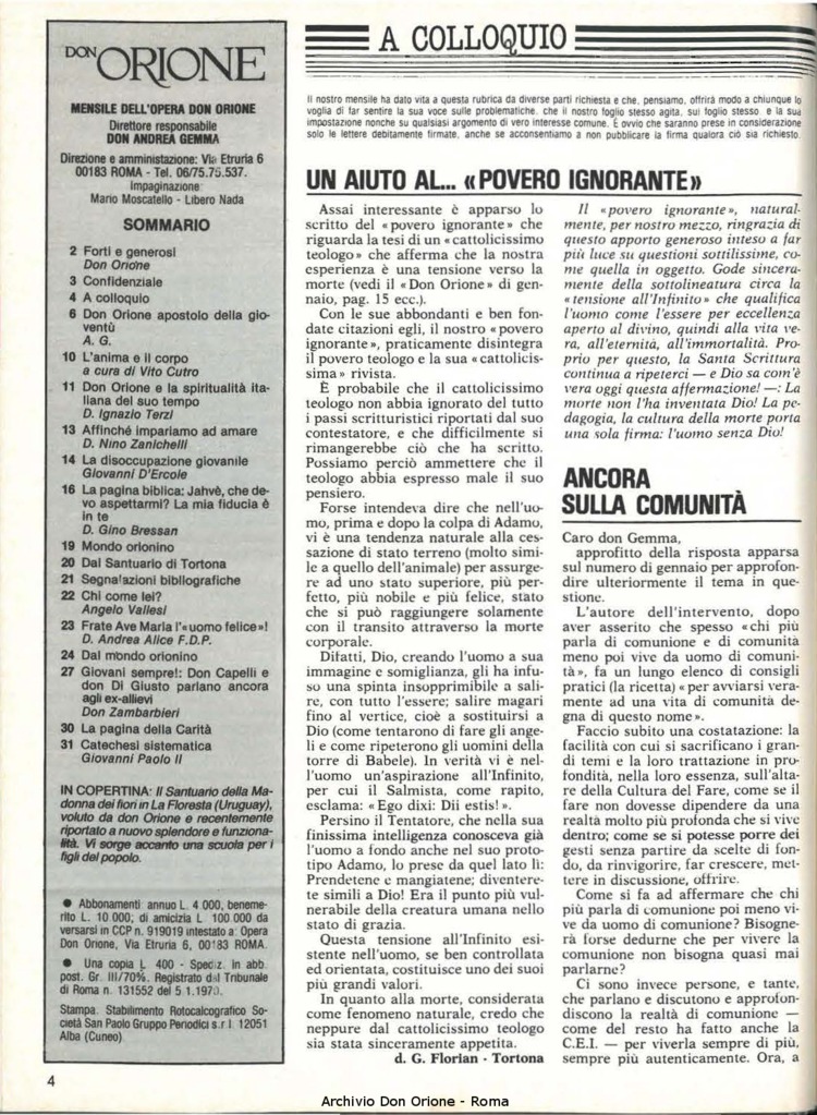 Don Orione, 80, 03, 01-03-1985, pagina 4