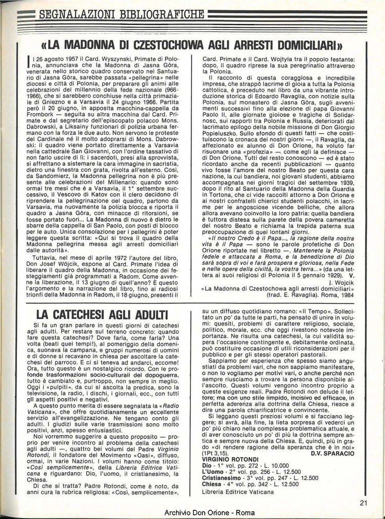 Don Orione, 80, 03, 01-03-1985, pagina 21