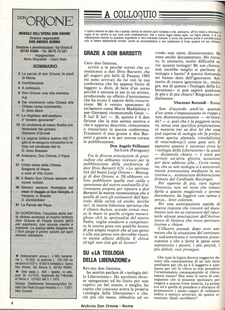 Don Orione, 80, 05, 01-05-1985, pagina 4