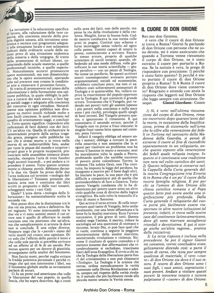 Don Orione, 80, 05, 01-05-1985, pagina 5
