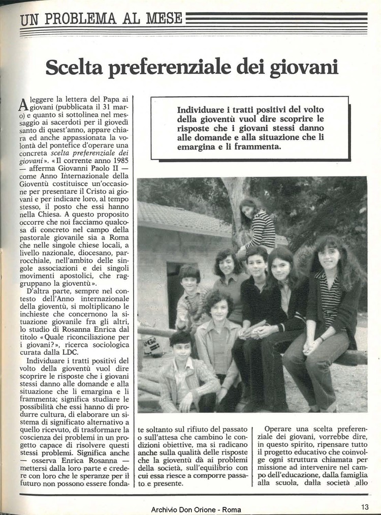 Don Orione, 80, 05, 01-05-1985, pagina 13