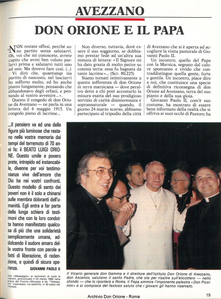 Don Orione, 80, 05, 01-05-1985, pagina 19
