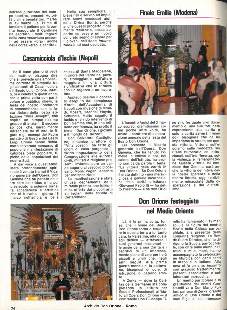 Don Orione, 80, 05, 01-05-1985, pagina 24