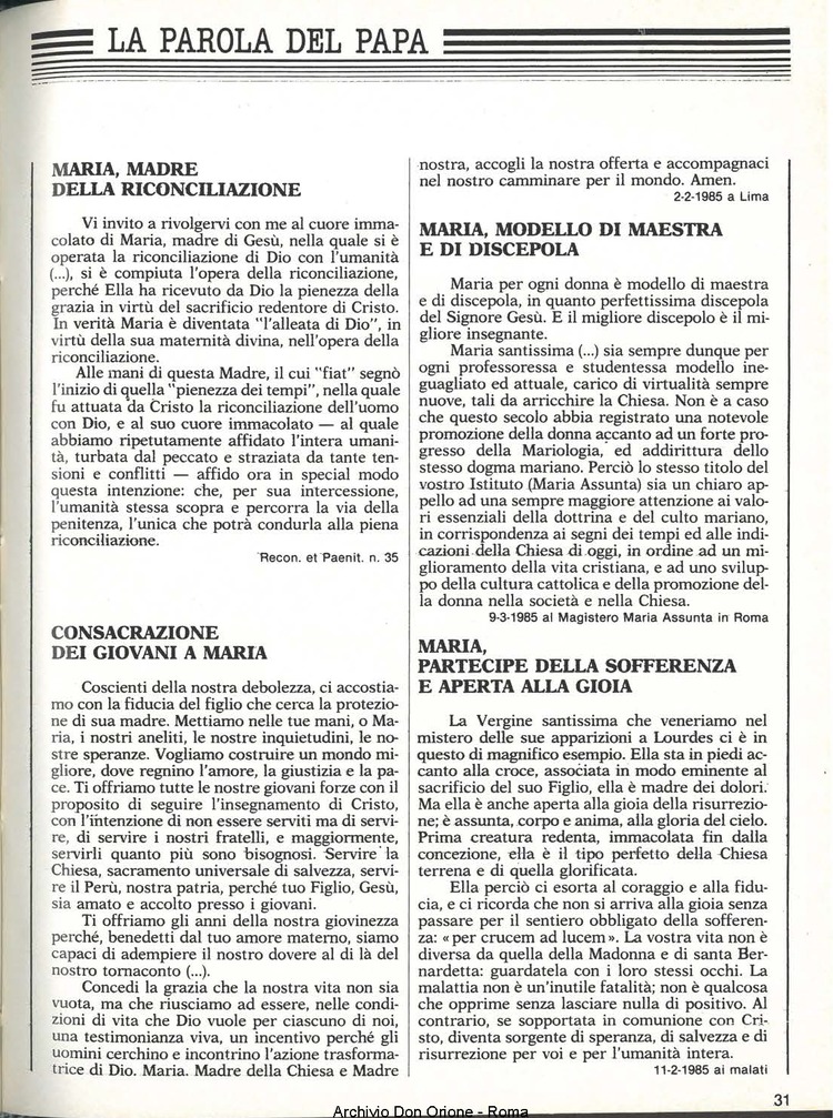 Don Orione, 80, 05, 01-05-1985, pagina 31