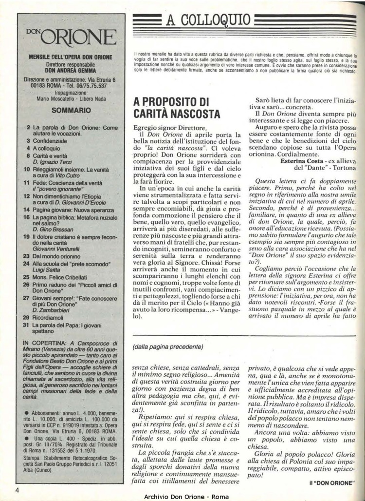 Don Orione, 80, 06, 01-06-1985, pagina 4