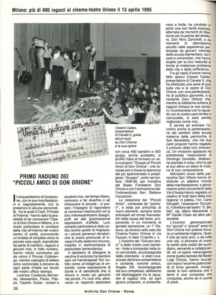 Don Orione, 80, 06, 01-06-1985, pagina 26