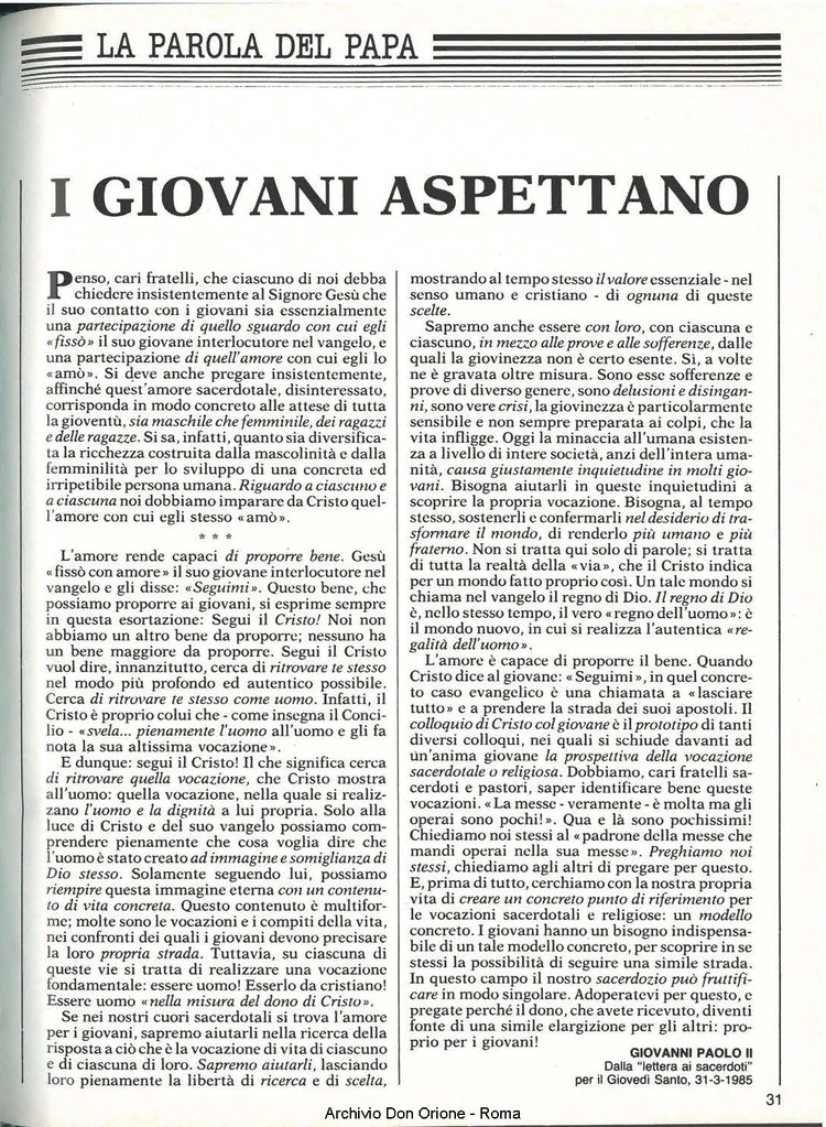 Don Orione, 80, 06, 01-06-1985, pagina 31