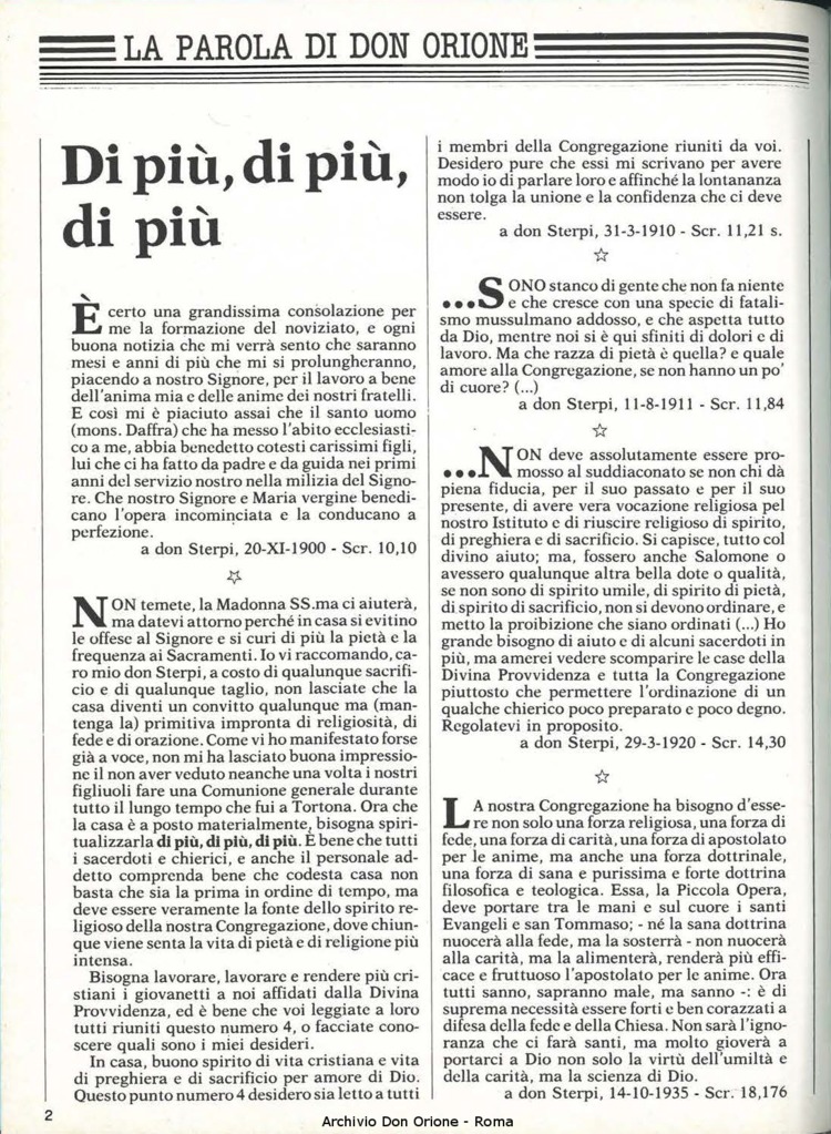 Don Orione, 80, 07, 01-07-1985, pagina 2
