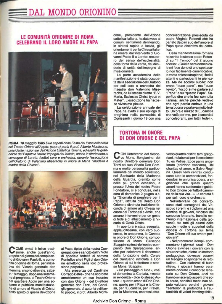 Don Orione, 80, 07, 01-07-1985, pagina 19