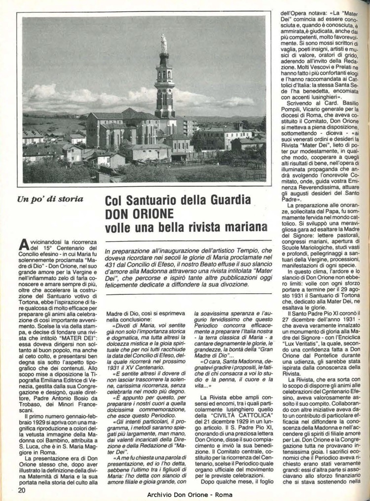 Don Orione, 80, 07, 01-07-1985, pagina 20