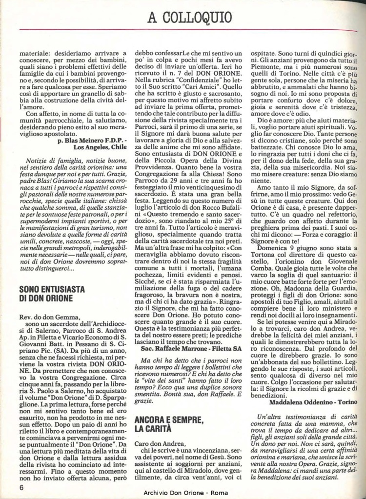Don Orione, 80, 08, 01-10-1985, pagina 6