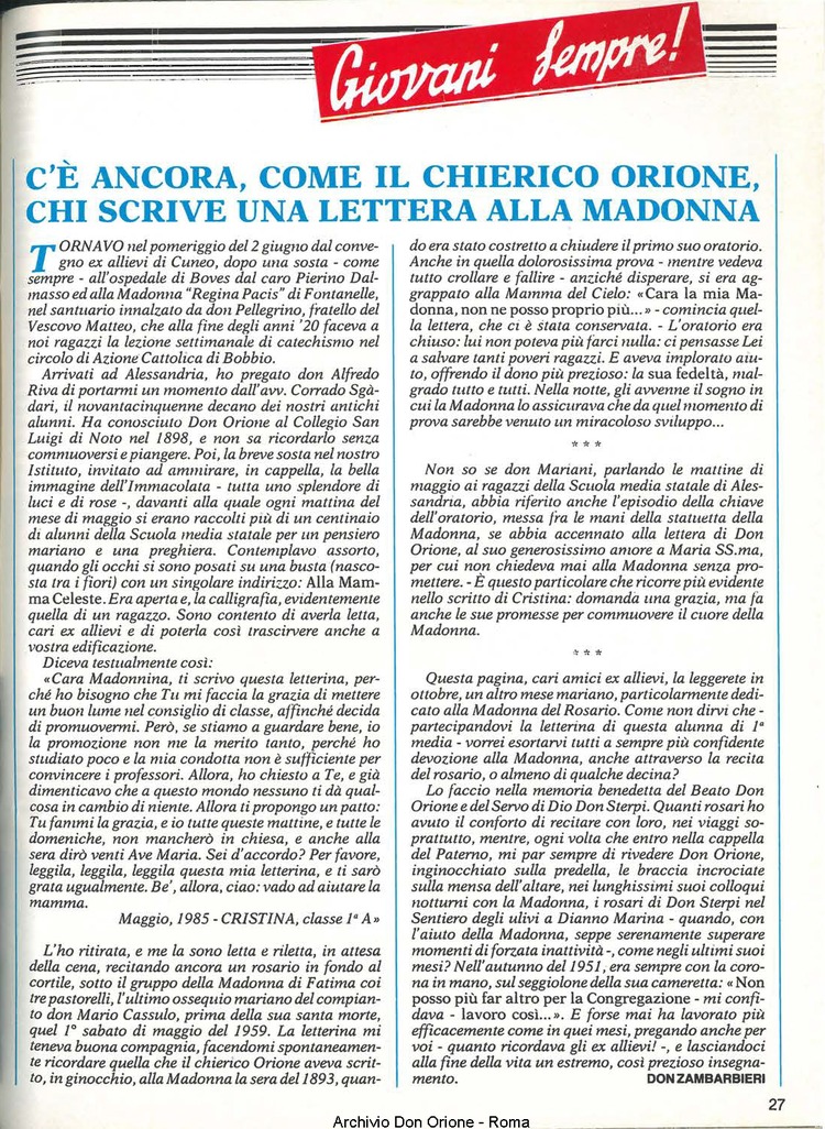 Don Orione, 80, 08, 01-10-1985, pagina 27